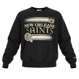Mitchell & Ness New Orleans Saints Crewneck Sweatshirt Men's Small NFL B44